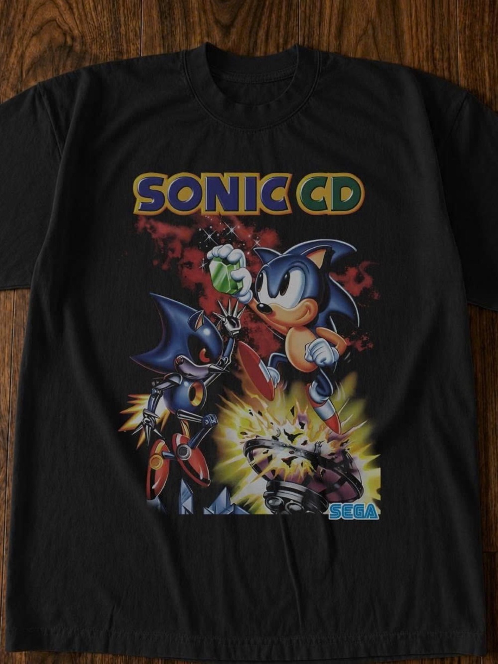 Sonic CD Graphic Tee with Colorful Print
